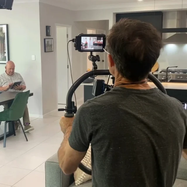 BTS with Clearshot Digital –working hard during our on-site visit with @ramsayhealthau! Needing a videographer for your next project? Reach out to us at email@clearshot.digital 🎥