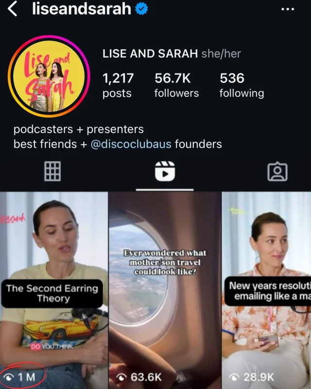 Huge shoutout to @liseandsarah for going viral in our studio this week! In just two days they’ve hit 1M views, and we couldn’t be more excited for all the love and support they’ve been getting! Congratulations ladies 🔥